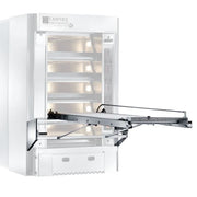 White Empire Commercial 4-deck commercial oven with a manual oven loader mechanism, shown on a solid white background.