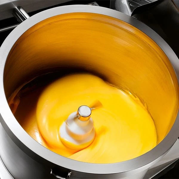 inside the bowl of a roboqbo tabletop food processing machine