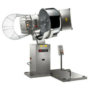 overturnable spiral mixer being dumped at bench height.
