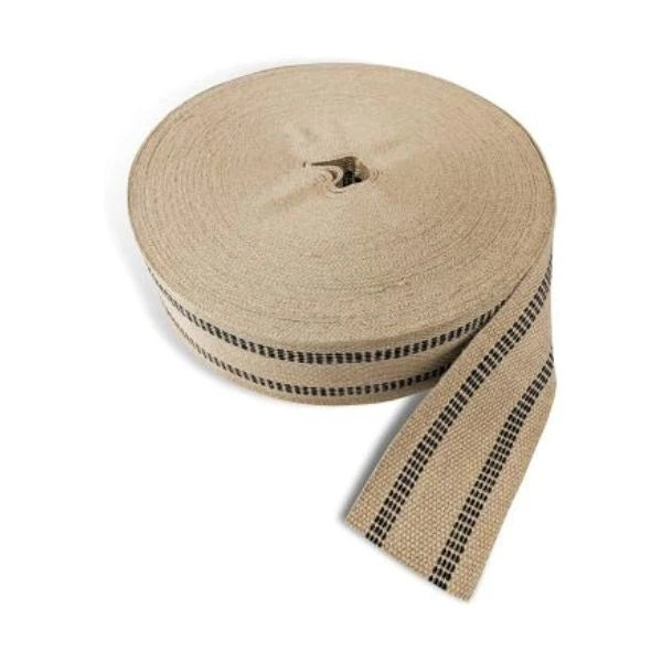 A roll of natural burlap for bagel boards, shown on a clean white background.