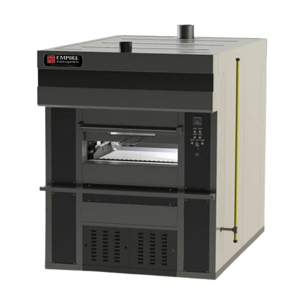 a commercial revolving pizza oven for pizzerias and wholesale pizza production