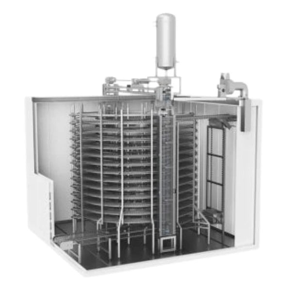 external view of the spiral thermal oil oven